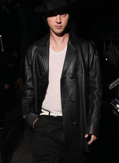 Troye Sivan Met Gala 2026 After Party Black Leather Coat