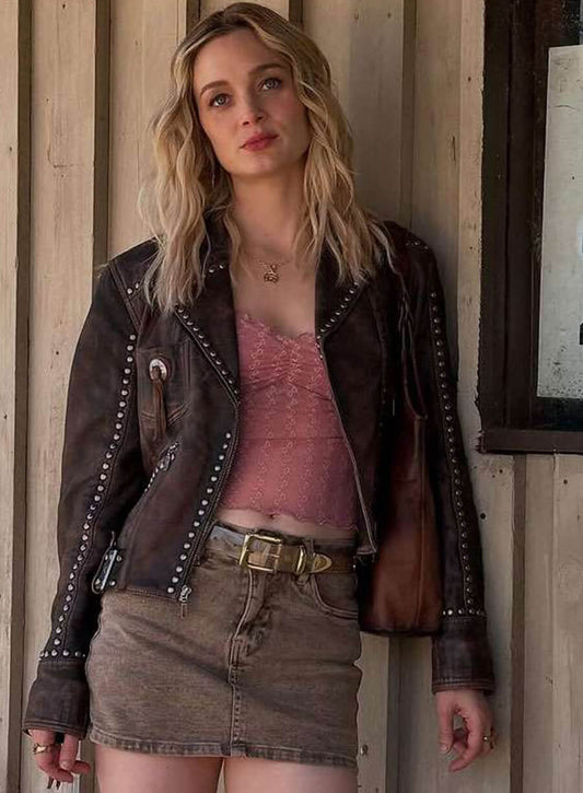 Tulsa King S03 Bella Heathcote Brown Leather Jacket 