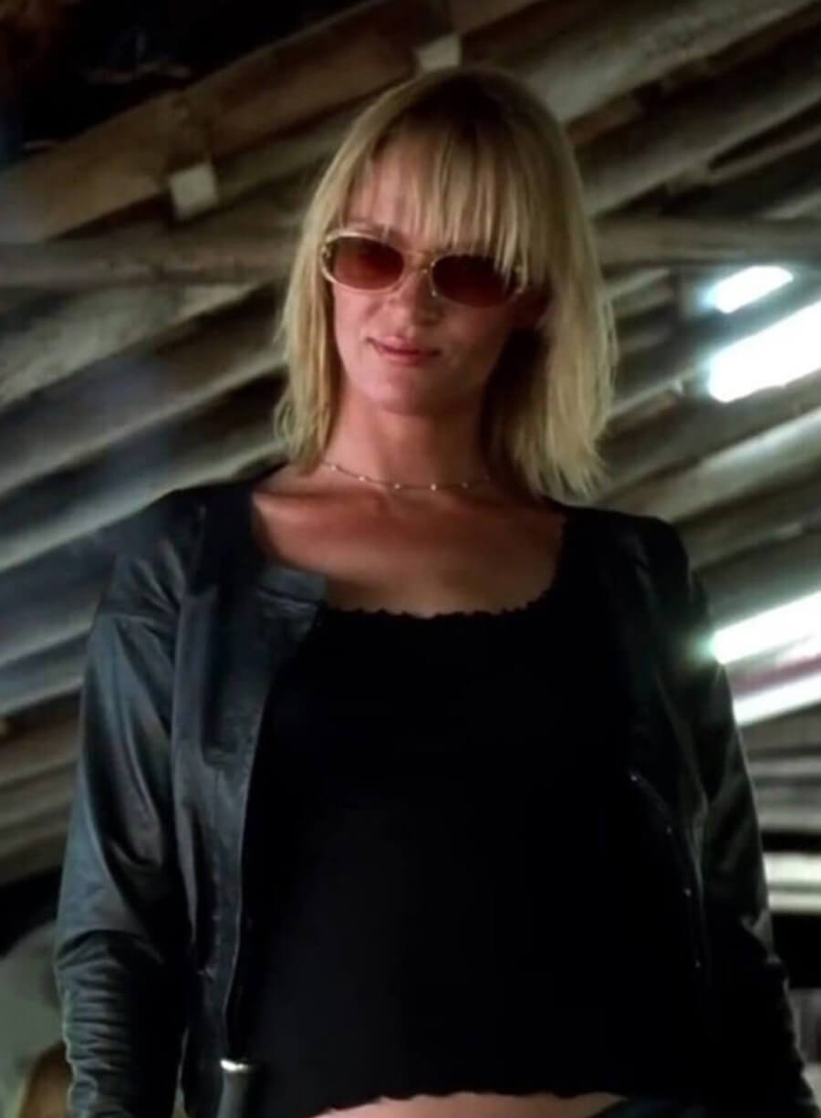Uma Thurman Kill Bill Vol. 2 Black Leather Jacket