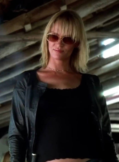 Uma Thurman Kill Bill Vol. 2 Black Leather Jacket