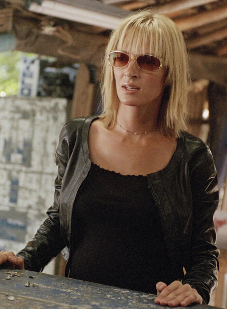 Uma Thurman Kill Bill Vol. 2 Black Leather Jacket