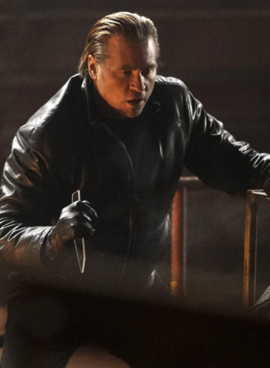 Val Kilmer XIII: The Conspiracy Black Bomber Leather Jacket