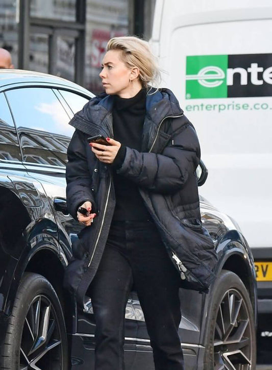 Vanessa Kirby Mission Impossible Black Puffer Coat