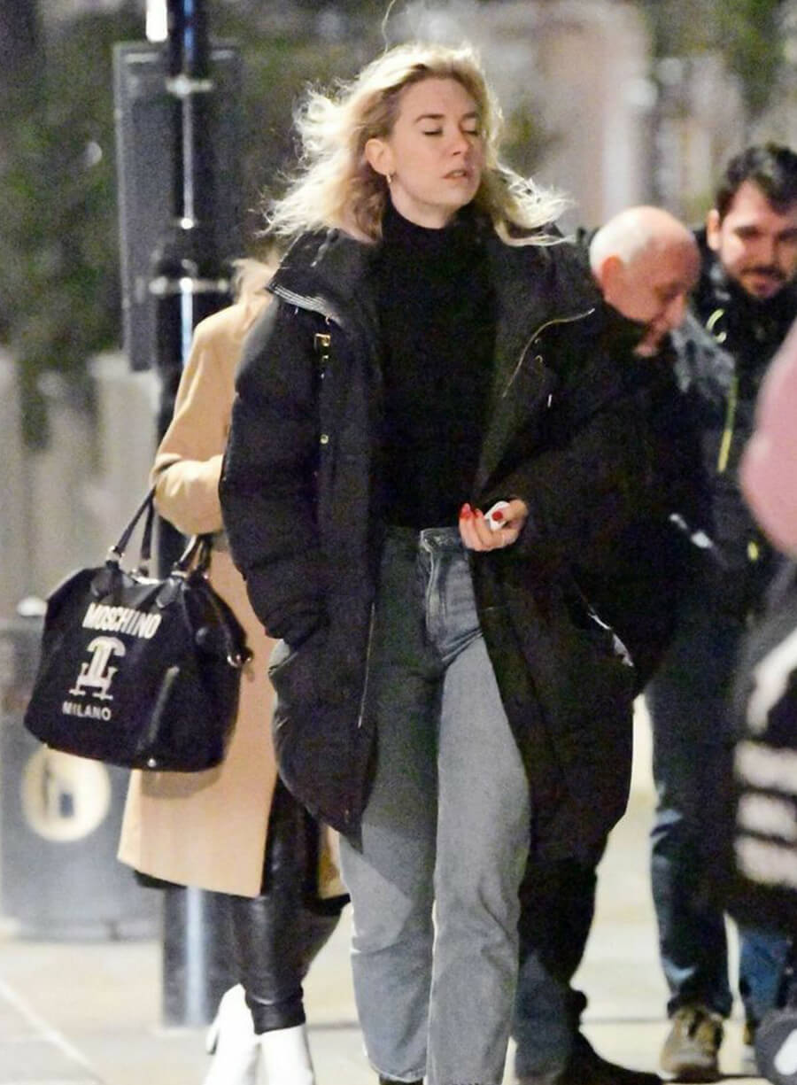 Vanessa Kirby Mission Impossible Black Puffer Coat