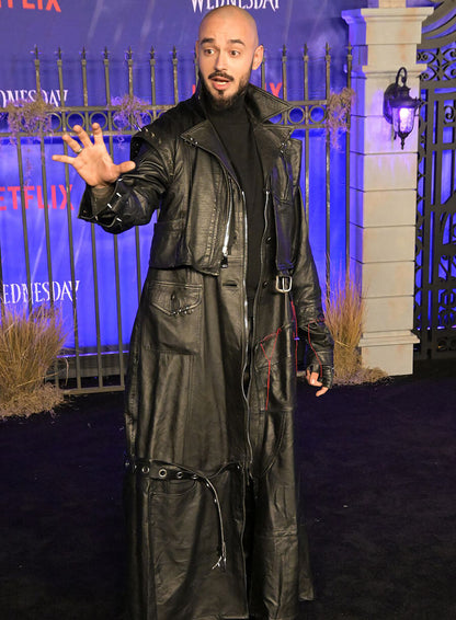 Victor Dorobantu Webnesday Premiere Leather Coat