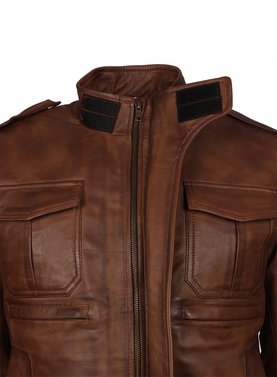 Vintage Brown Men Fashion Leather Jacket