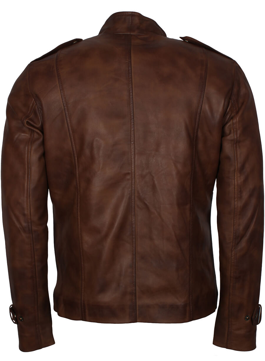 Vintage Brown Men Fashion Leather Jacket
