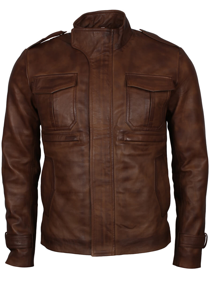 Vintage Brown Men Fashion Leather Jacket