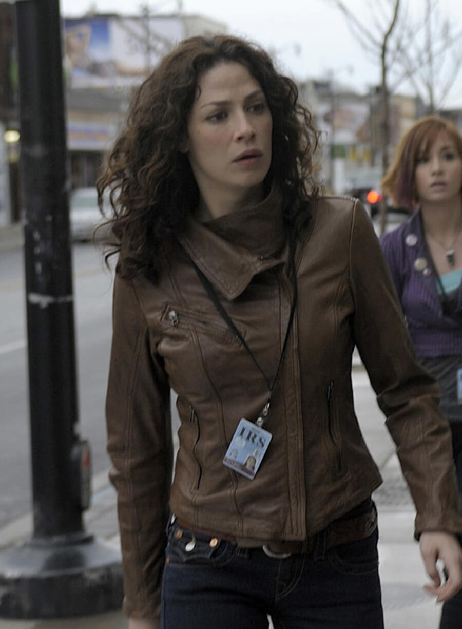Warehouse 13 S02 Joanne Kelly Brown Leather Jacket