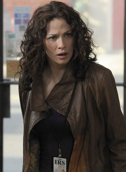 Warehouse 13 S02 Joanne Kelly Brown Leather Jacket