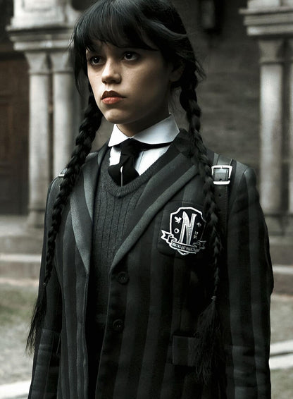 Wednesday Addams Wednesday Black Stripped Blazer 