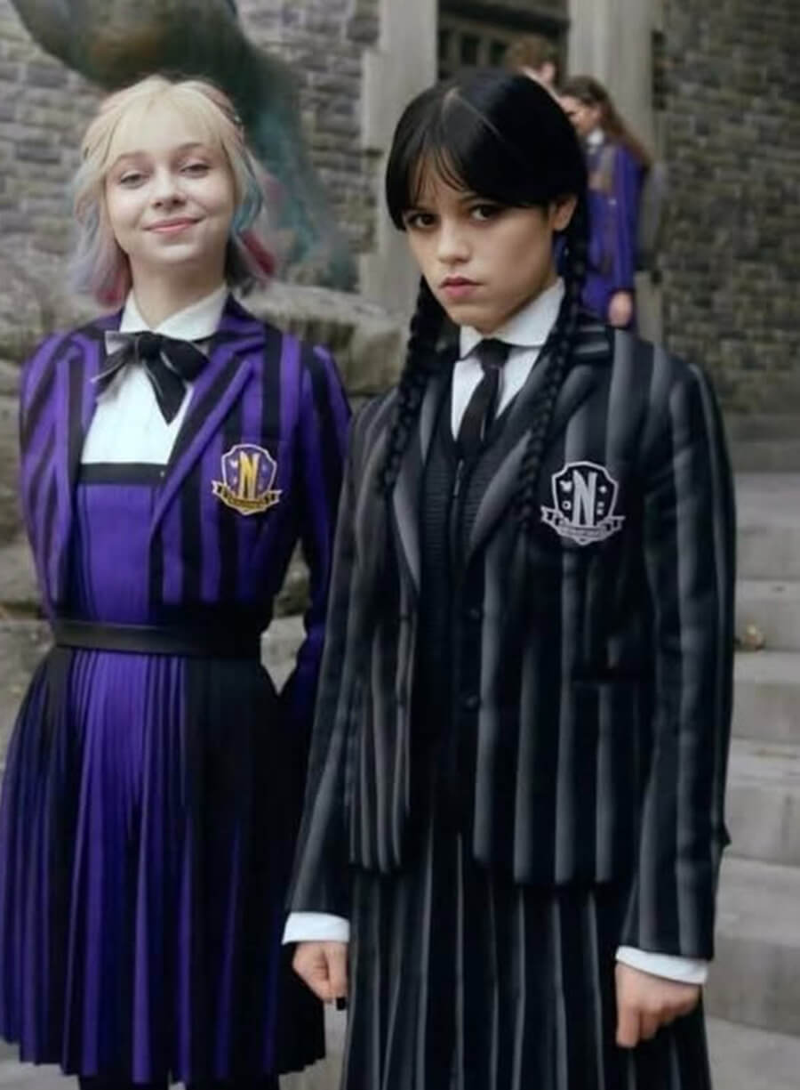 Wednesday Addams Wednesday Black Stripped Blazer 
