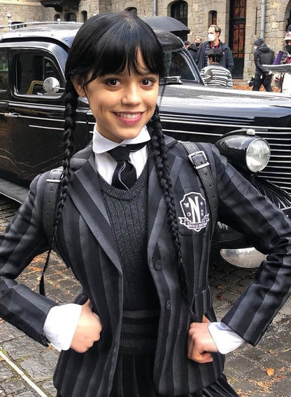 Wednesday Addams Wednesday Black Stripped Blazer 