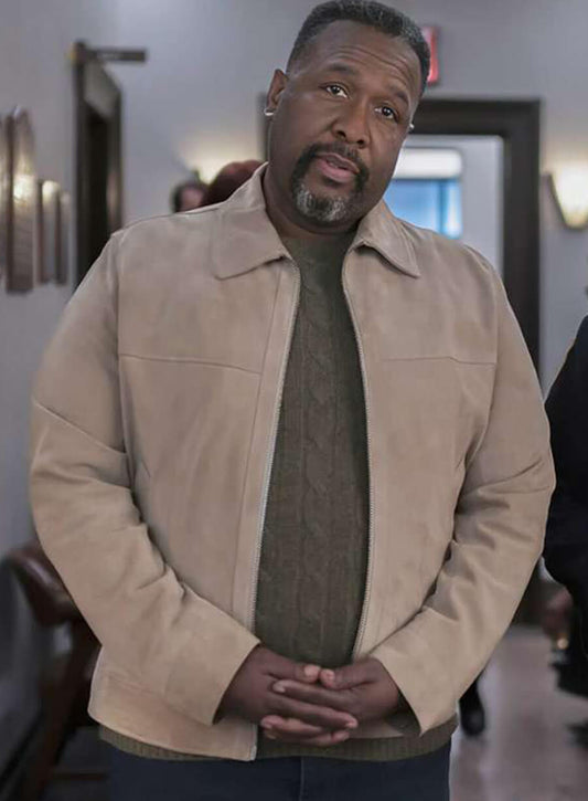 Wendell Pierce Elsbeth S02 Suede Leather Jacket
