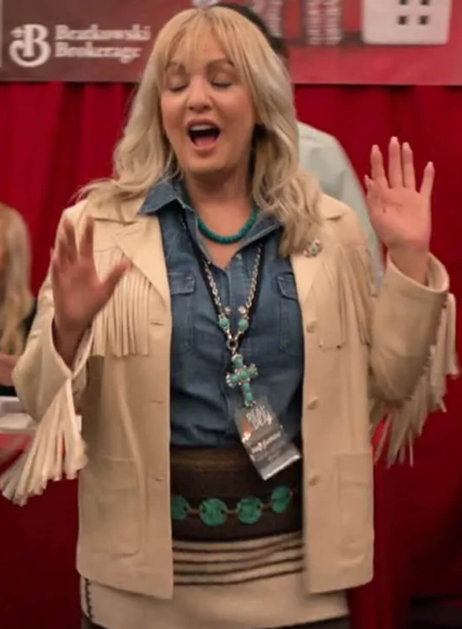Wendi McLendon Adele Unstable Fringe Leather Jacket