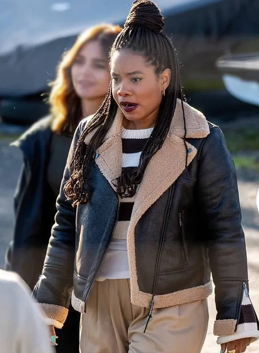 Weruche Opia The Jetty S01 Leather Shearling Jacket