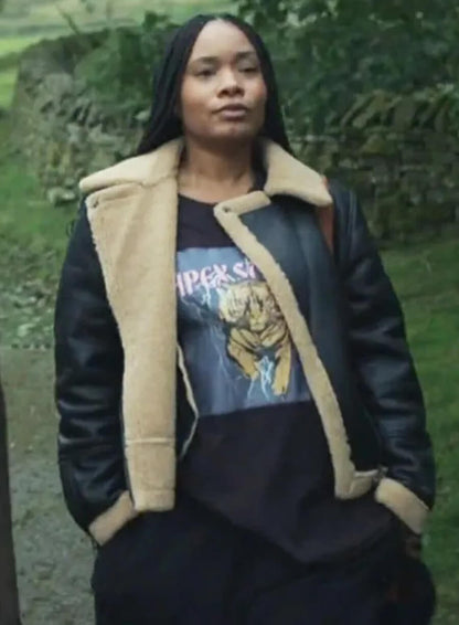 Weruche Opia The Jetty S01 Leather Shearling Jacket