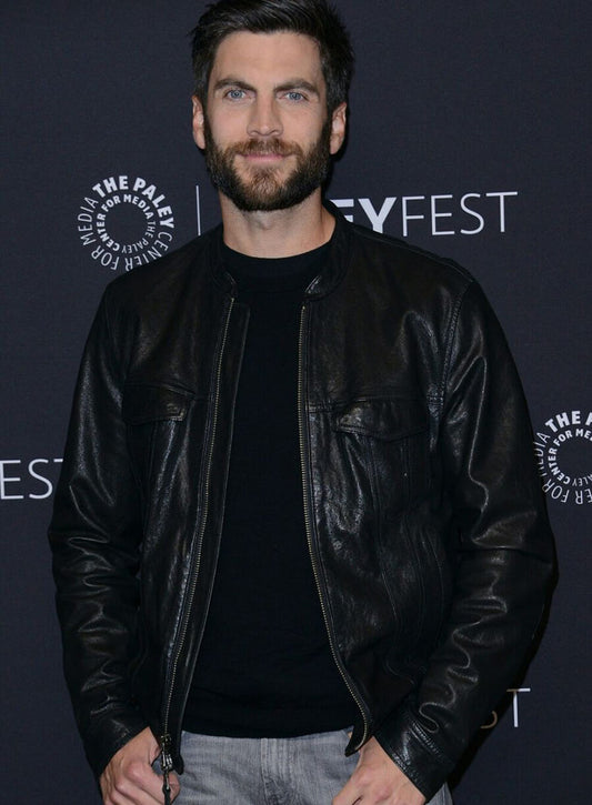 Wes Bentley Black Leather Jacket