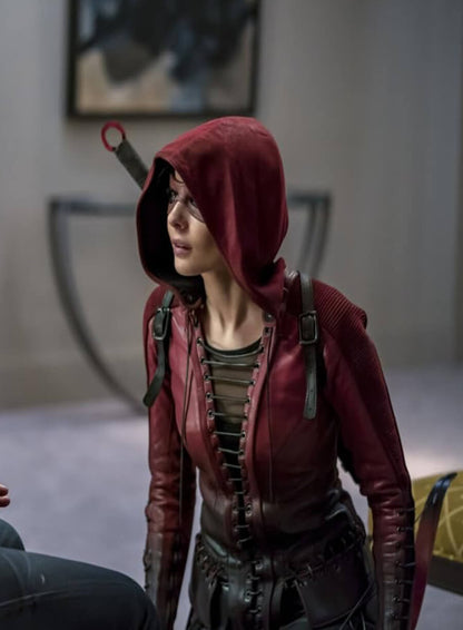Willa Holland Arrow Tv Series Leather Jacket