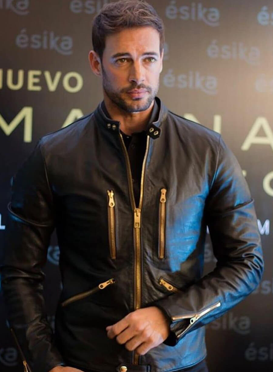 William Levy Leather Black Jacket