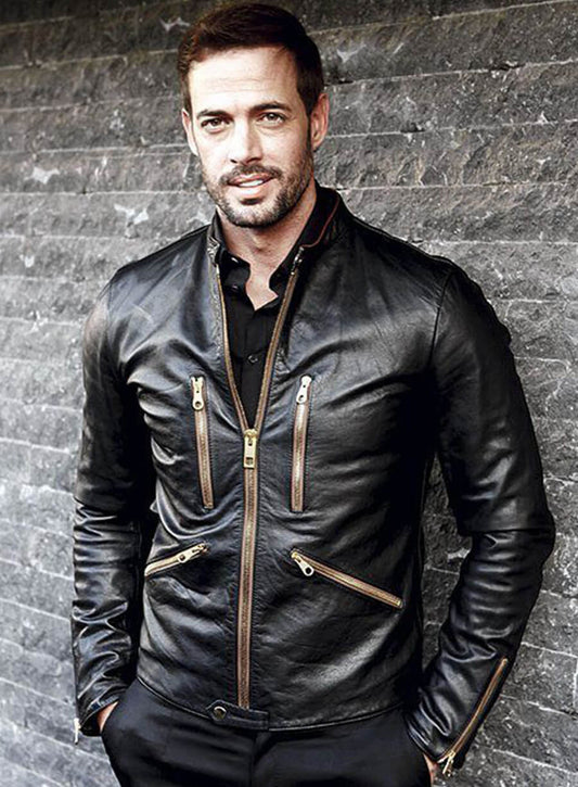 William Levy Leather Black Jacket