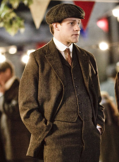 William Mason Downton Abbey Brown Wool Blazer