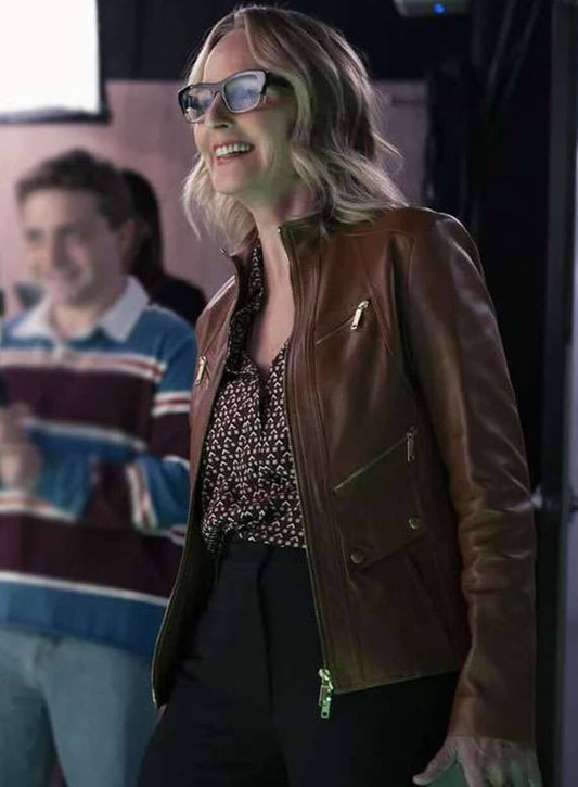 Winnie Landell Hacks S04 Brown Leather Jacket