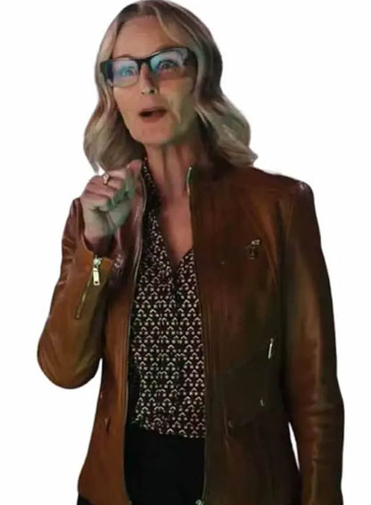 Winnie Landell Hacks S04 Brown Leather Jacket