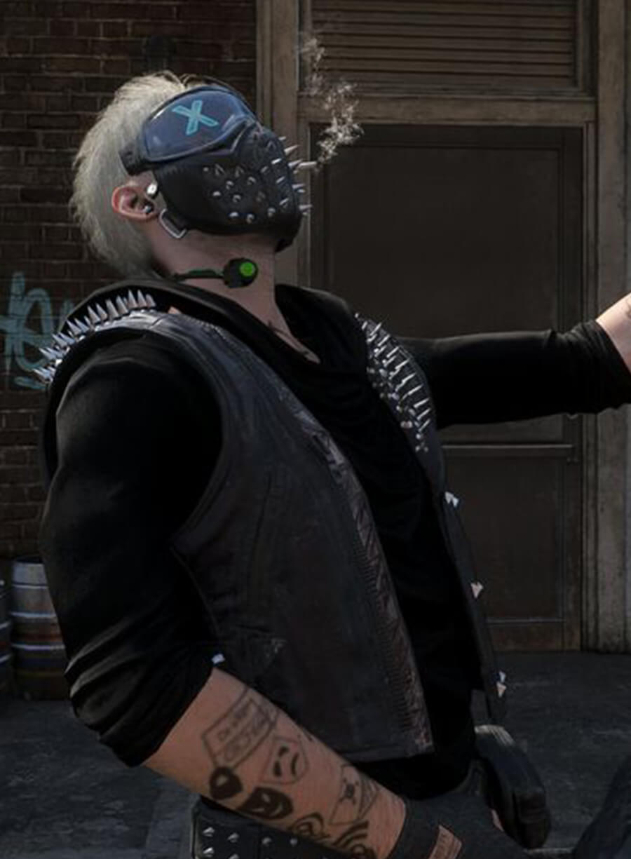 Wrench Watch Dogs: Legion Black Leather Vest