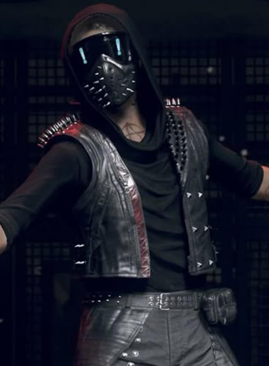 Wrench Watch Dogs: Legion Black Leather Vest