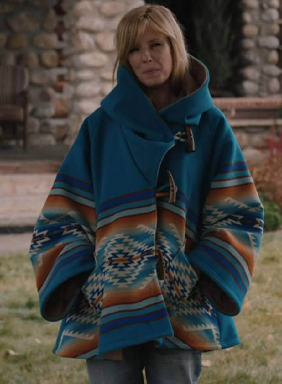 Beth Dutton Blue Poncho