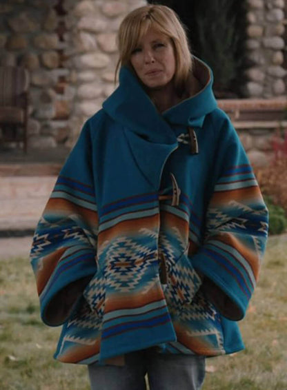 Beth Dutton Blue Poncho