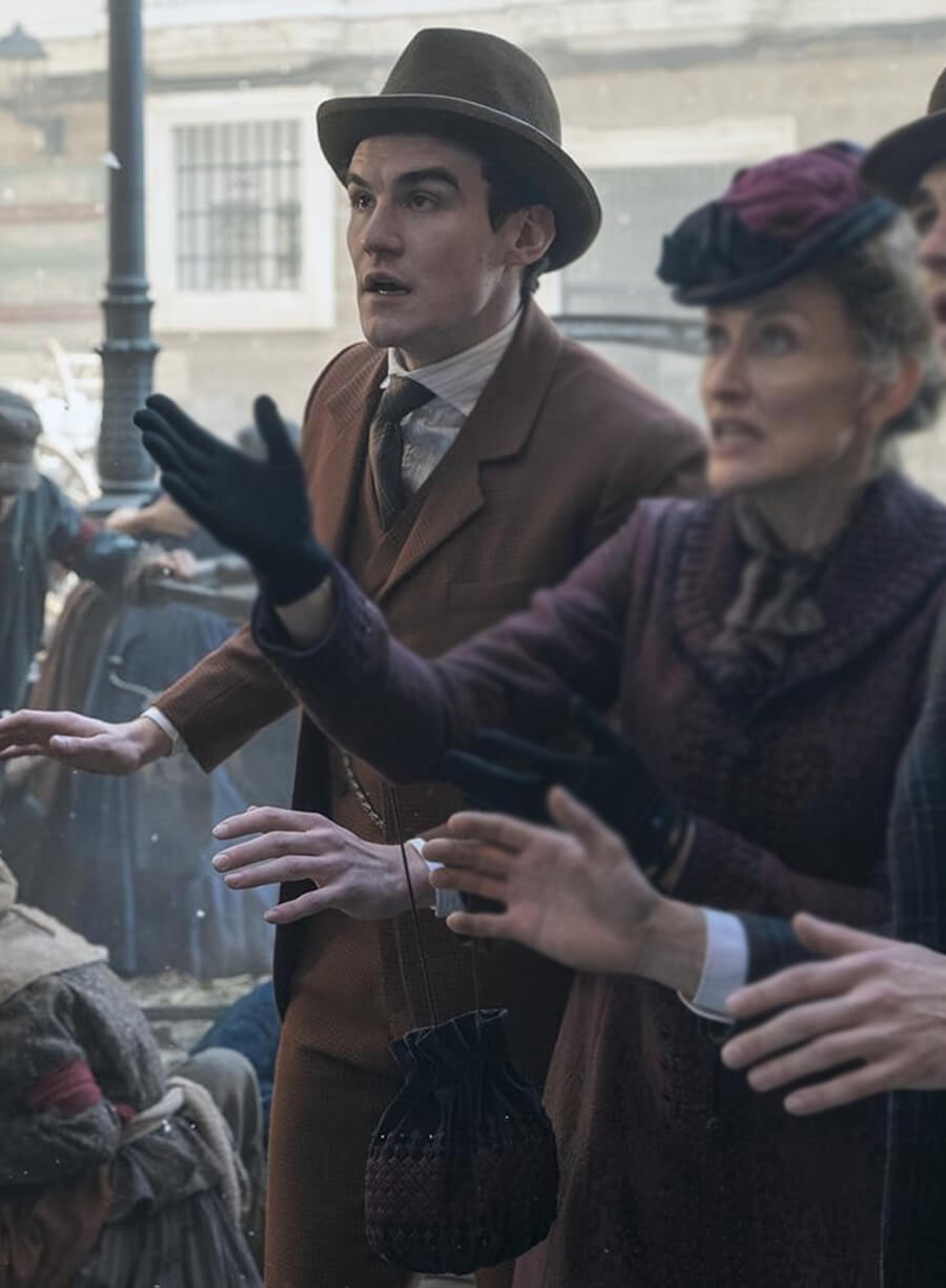 Young Sherlock Hero Fiennes Tiffin Brown Suit