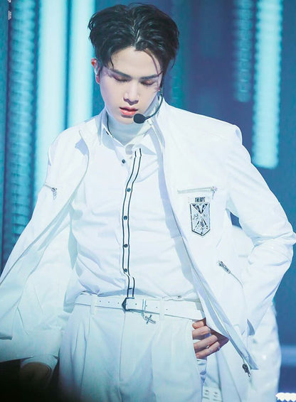 Younghoon The Boyz White Cotton Jacket