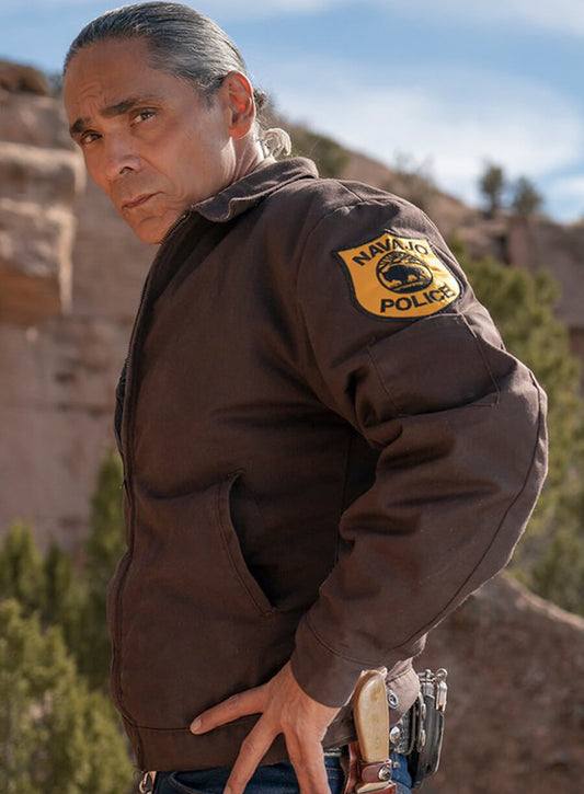 Zahn McClarnon Dark Winds Brown Cotton Jacket