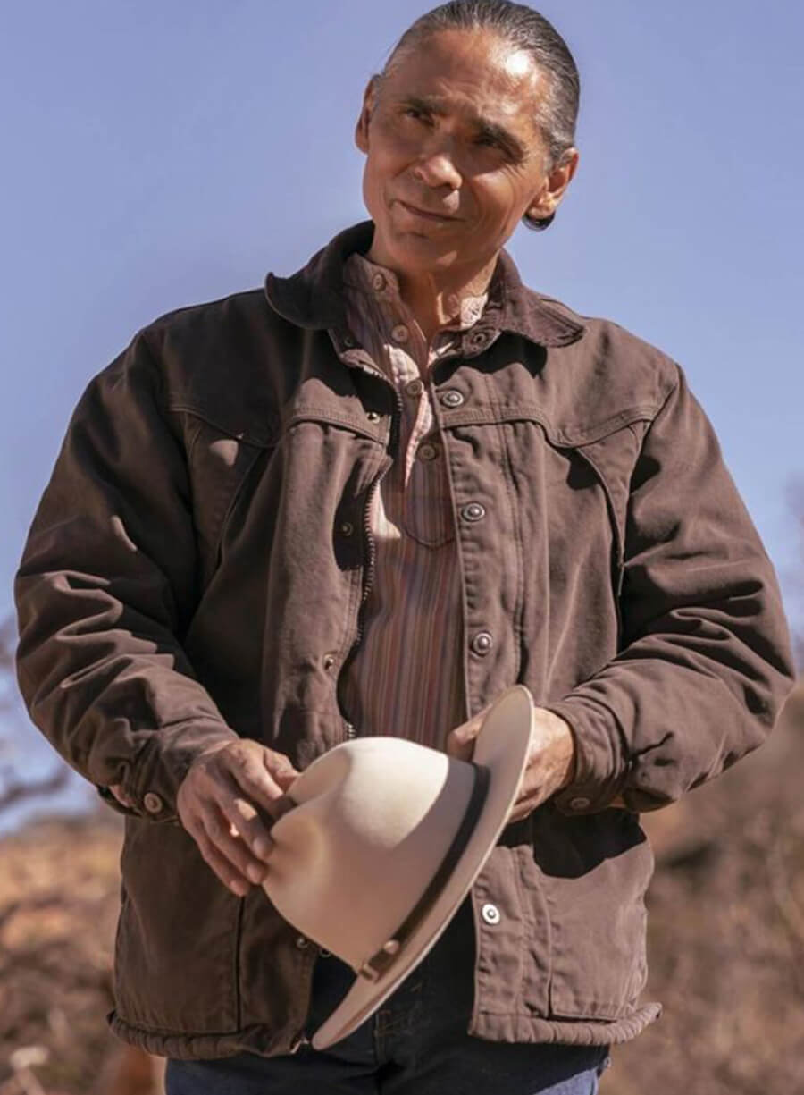 Zahn McClarnon Dark Winds Brown Jacket