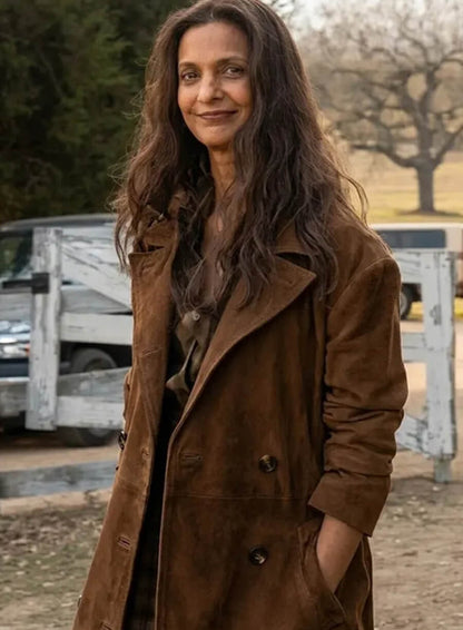 Zoe Macon Lanterns S01 Suede Leather Coat