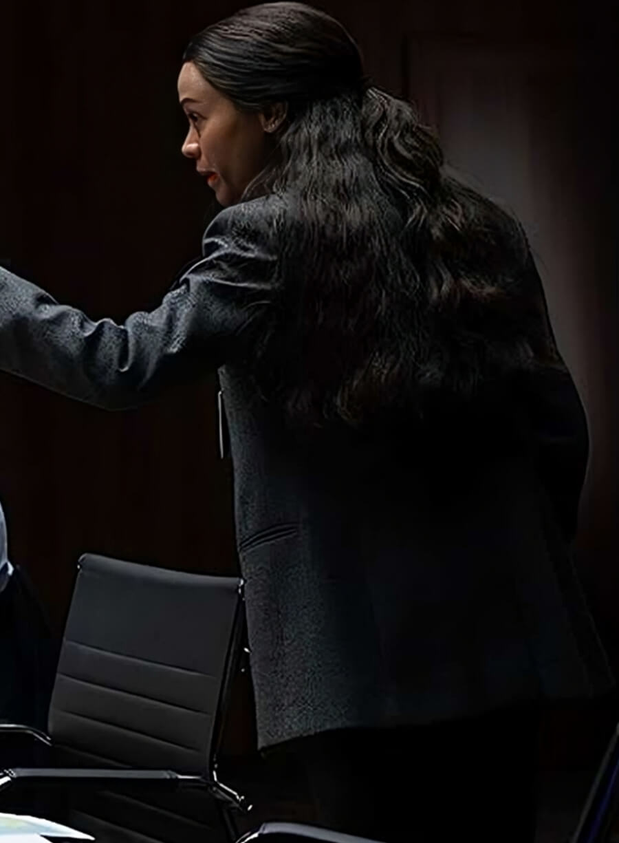 Zoe Saldana Special Ops Lioness Grey Blazer
