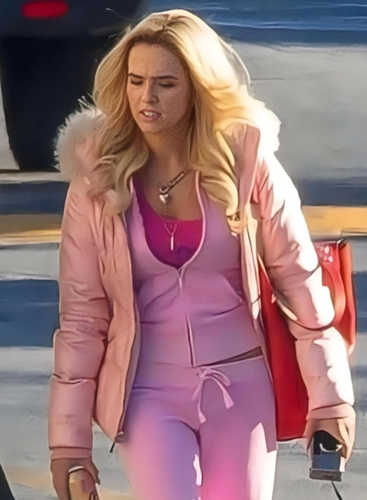 Zoey Deutch Zombieland Pink Parka Jacket